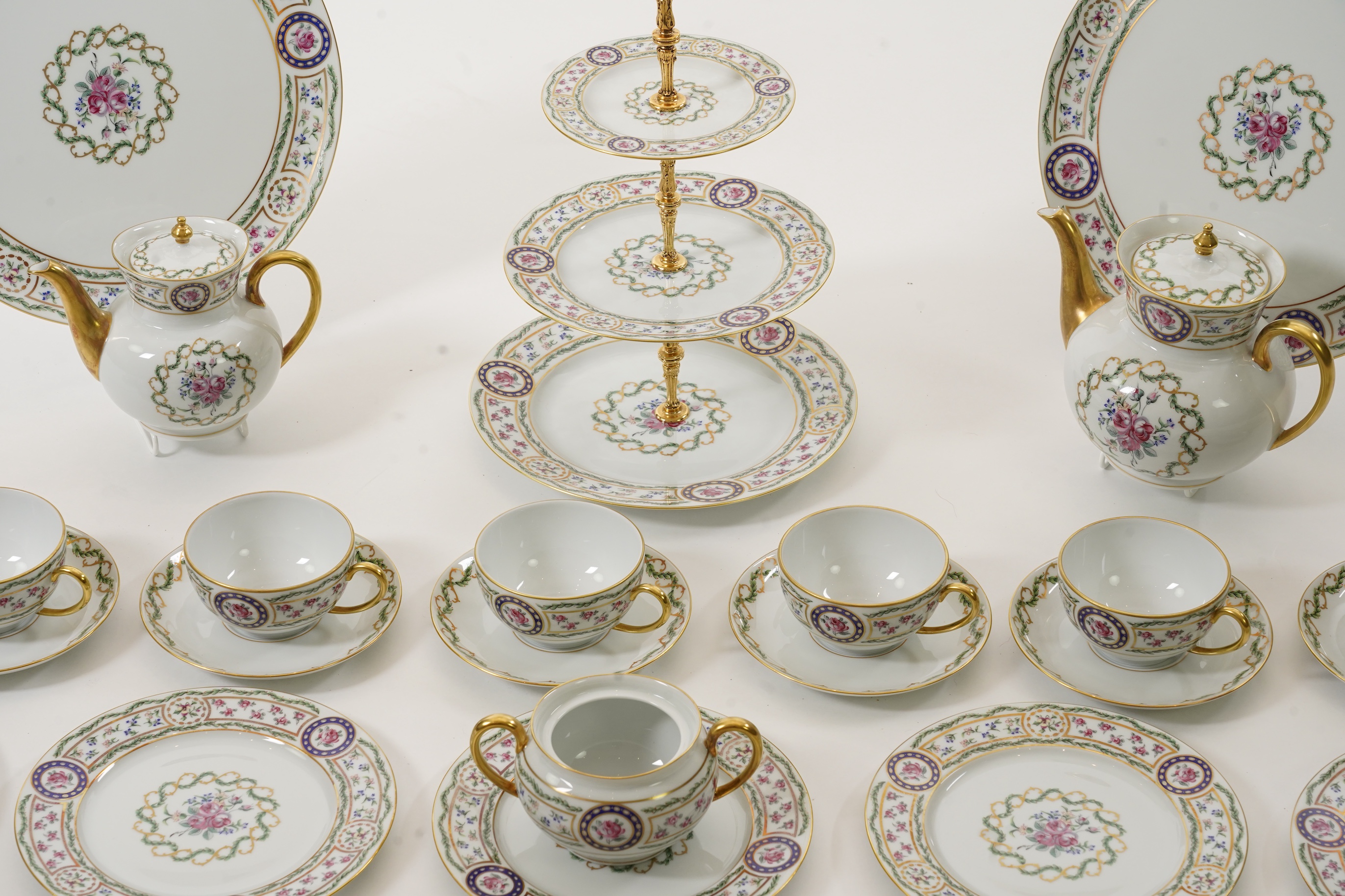A Haviland Limoges 'Louveciennes' afternoon tea service